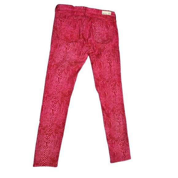 Adriano Goldschmied Pink Animal Print Leggings, Slim Fit Jeans, Women's Size 27 - Picture 2 of 8